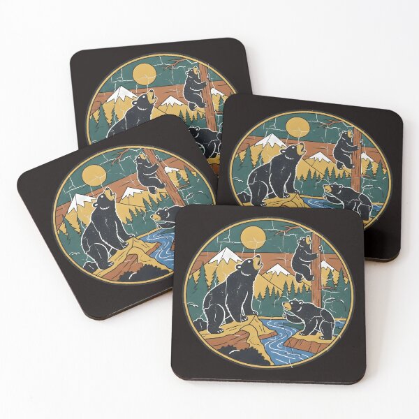 Item preview, Retro Black Bears Wilderness 90s, Vintage Brown Bear, Boho Unisex Nature designed and sold by DesignDenDo ⭐⭐⭐⭐⭐.