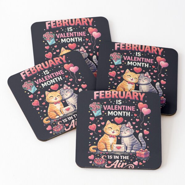 Item preview, February Is Valentine Month Cute Cats Love Shirt – Romantic Cat Valentine Gift designed and sold by Blastive .