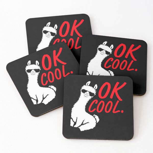 Item preview, OK Cool Llama Sunglasses Sitting Funny Casual designed and sold by shirt-o-mat.
