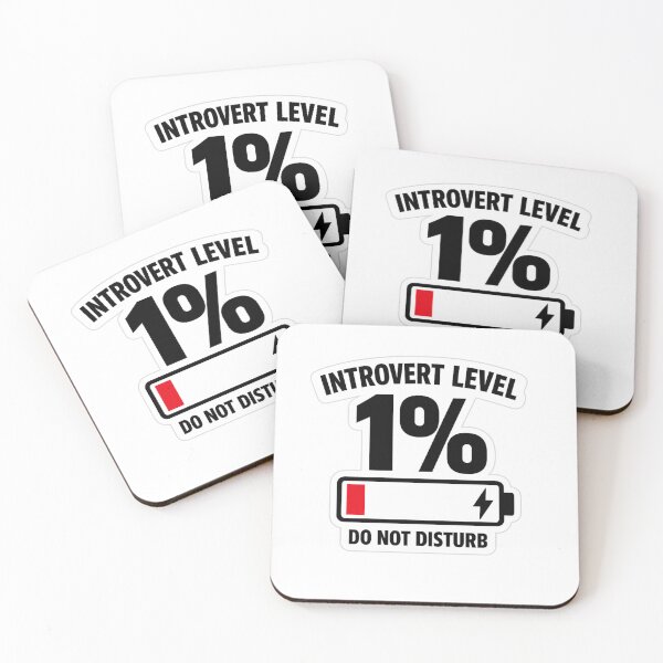 Item preview, Introvert Level 1% Sticker – Do Not Disturb Social Battery Funny Quote designed and sold by QuirkyCartel.