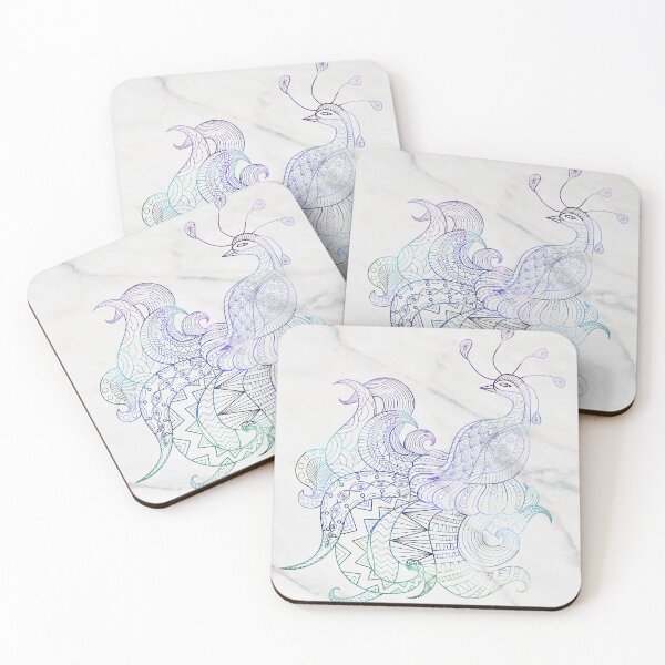 Item preview, Peacock on Marble Background designed and sold by esmclennon.