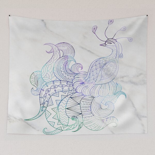 Item preview, Peacock on Marble Background designed and sold by esmclennon.
