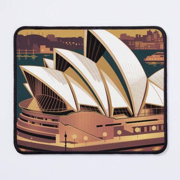 Item preview, Sydney Sydney Opera House Vintage Travel Poster - Golden Age Elegance Retro Art designed and sold by NightIcons.