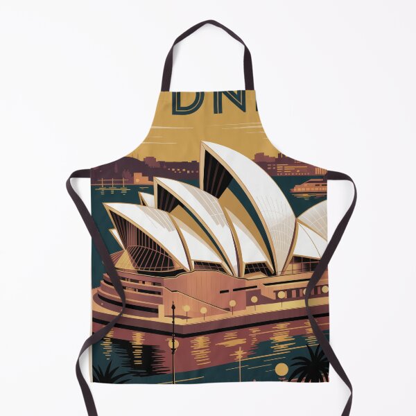 Item preview, Sydney Sydney Opera House Vintage Travel Poster - Golden Age Elegance Retro Art designed and sold by NightIcons.