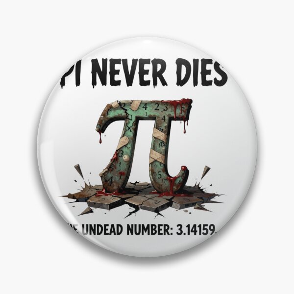 Item preview, Pi Never Dies | Funny Zombie Math Horror Pi Day designed and sold by MotivAura.