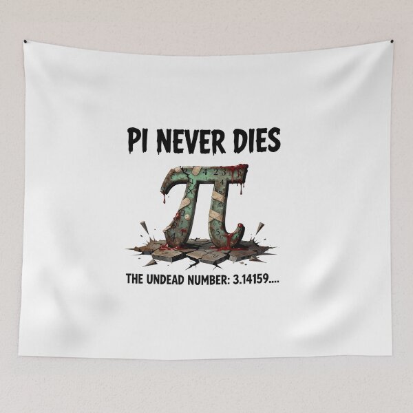 Item preview, Pi Never Dies | Funny Zombie Math Horror Pi Day designed and sold by MotivAura.