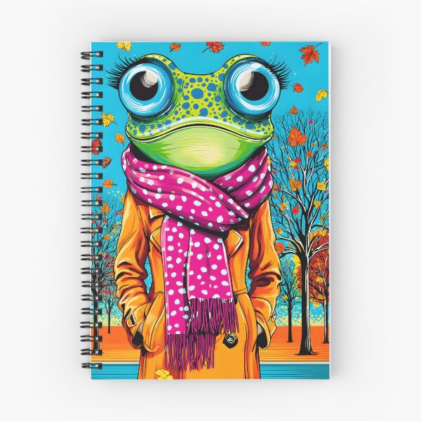 Item preview, Whimsical Frog in Fashionable Scarf and Coat designed and sold by Artessie.