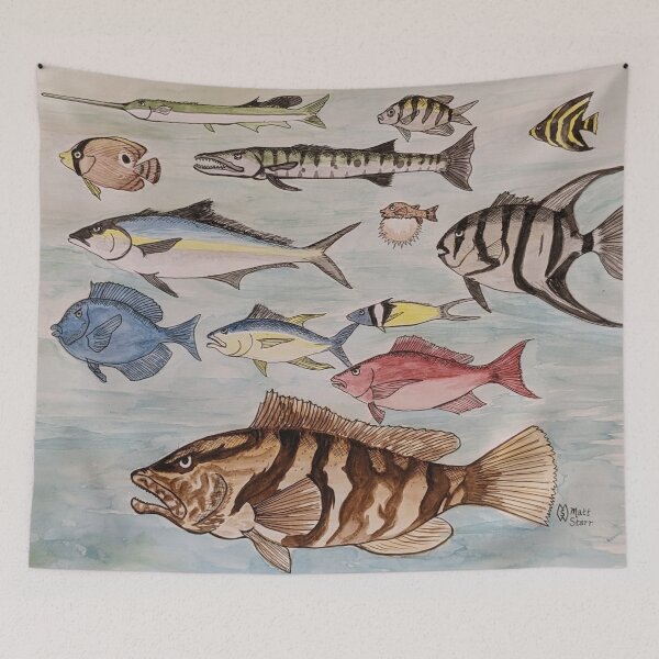 Item preview, Saltwater Fish of the Sea  designed and sold by Matt Starr Fine Art .