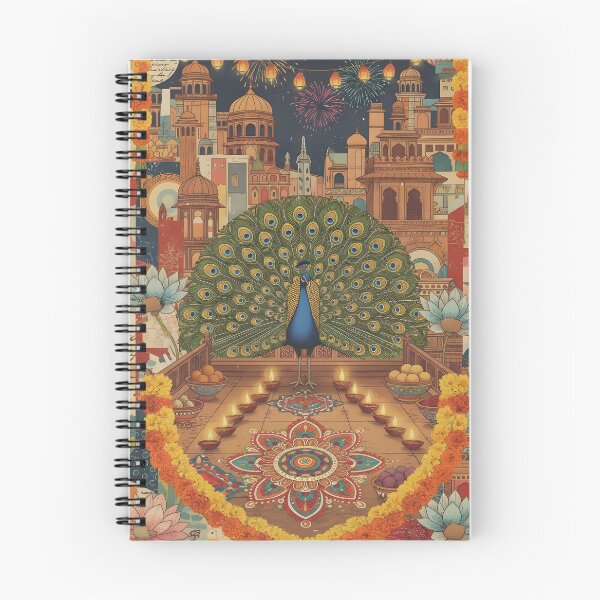 Item preview, Vintage Indian Peacock Festival Postcard designed and sold by CoffeeinBloom.