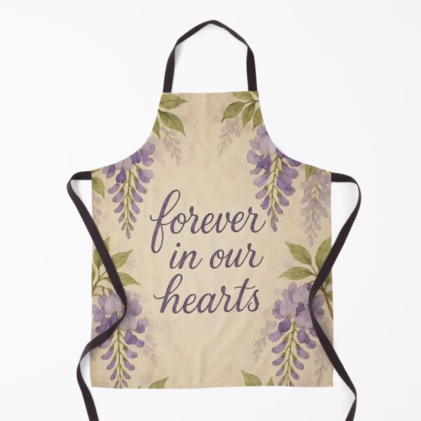 Item preview, Forever in Our Hearts – Purple Wisteria Wishes on Aged Paper designed and sold by EmeraldeaArt.