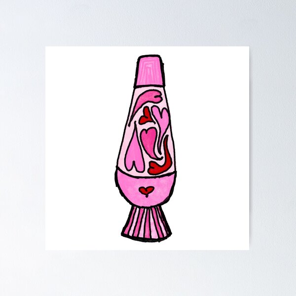 Item preview, Lovely Lava Lamp With Hearts | Painted Doodle designed and sold by RebbyCreates.