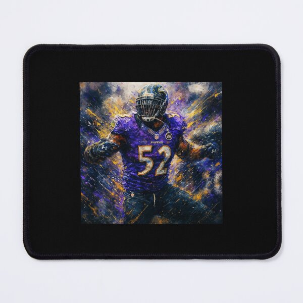 Item preview, Ray Lewis #52 Baltimore Ravens Art – Purple & Gold Explosion Design designed and sold by TheArtOfCar.