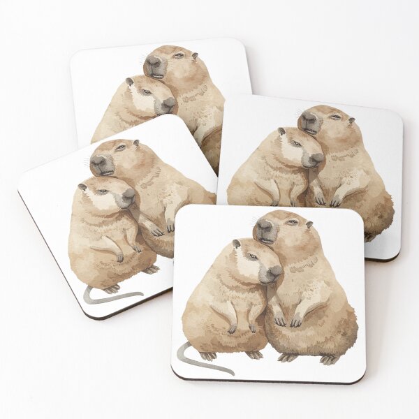 Item preview, Prairie Dog Couple Illustration – Cozy Animal Art, Soft Love & Companionship Design designed and sold by bevastore.