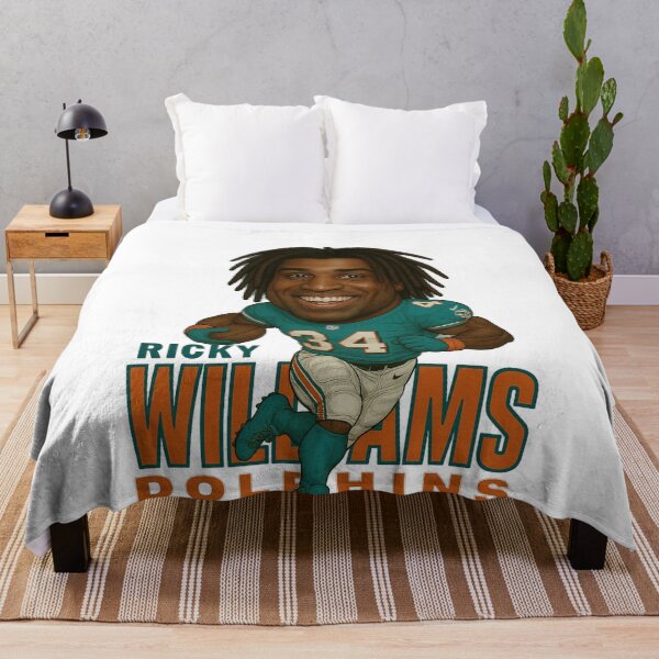 Item preview, Ricky Williams #34 Miami Dolphins Caricature Art – Retro Football Illustration designed and sold by TheArtOfCar.
