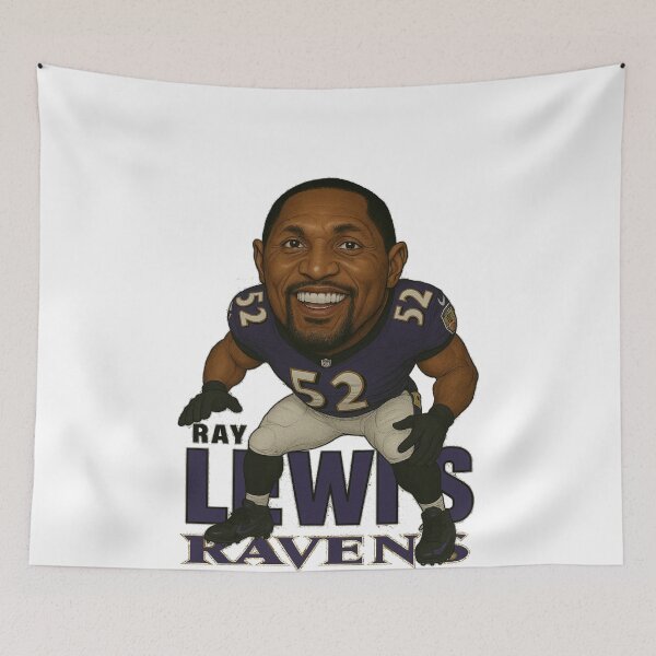 Item preview, Ray Lewis #52 Baltimore Ravens Caricature Art – Iconic Linebacker Illustration designed and sold by TheArtOfCar.
