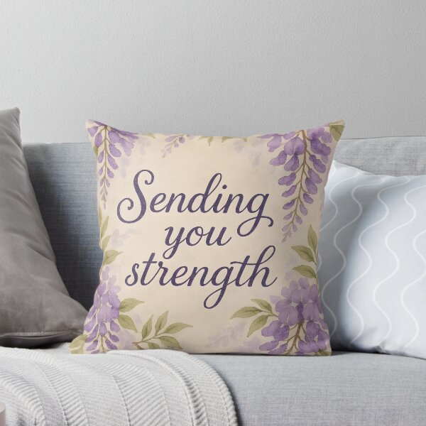 Item preview, Sending You Strength – Purple Wisteria Wishes on Aged Paper designed and sold by EmeraldeaArt.