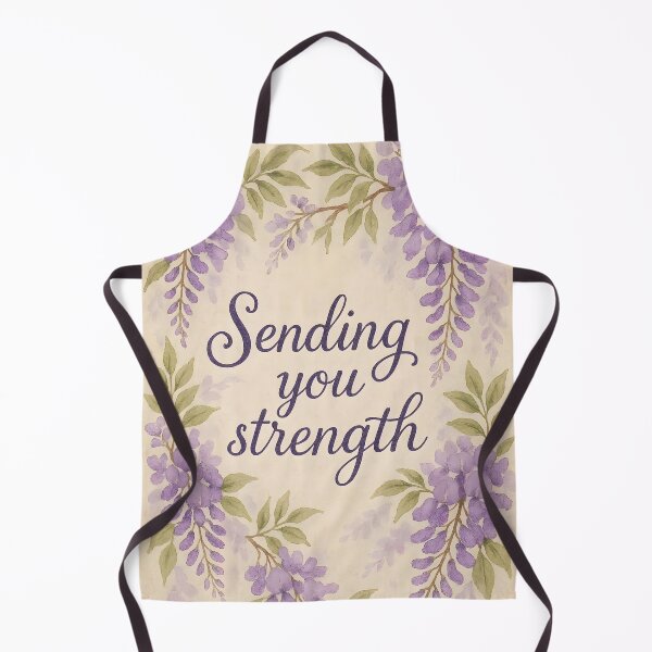 Item preview, Sending You Strength – Purple Wisteria Wishes on Aged Paper designed and sold by EmeraldeaArt.
