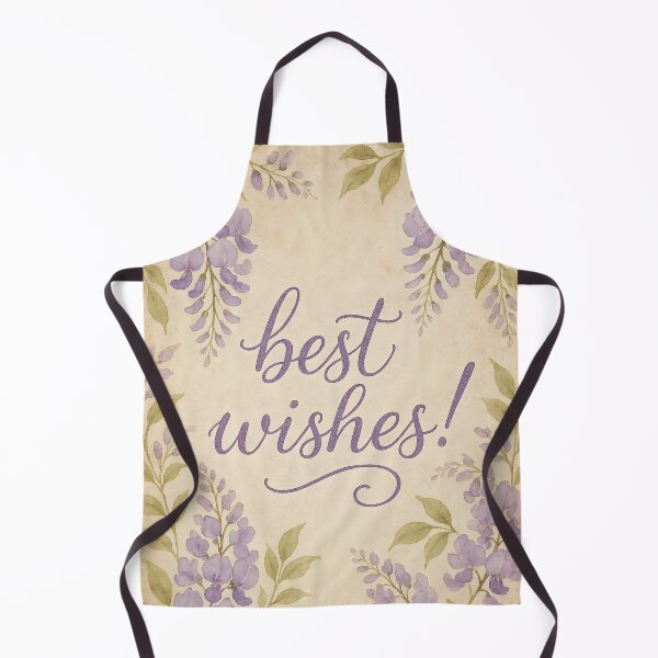 Item preview, Best Wishes – Purple Wisteria Wishes on Aged Paper designed and sold by EmeraldeaArt.