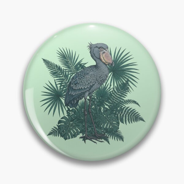 Item preview, Tropical Shoebill Stork Botanical Wildlife Illustration designed and sold by BirdsnStuff.