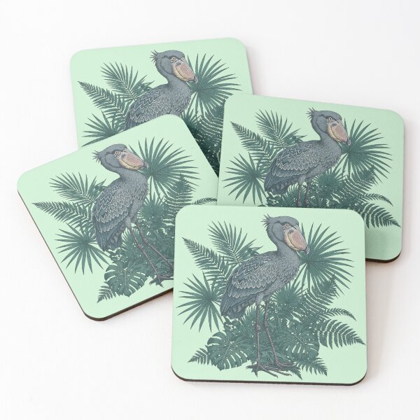 Item preview, Tropical Shoebill Stork Botanical Wildlife Illustration designed and sold by BirdsnStuff.