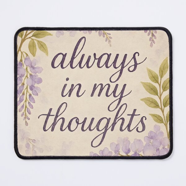 Item preview, Always in My Thoughts – Purple Wisteria Wishes on Aged Paper designed and sold by EmeraldeaArt.