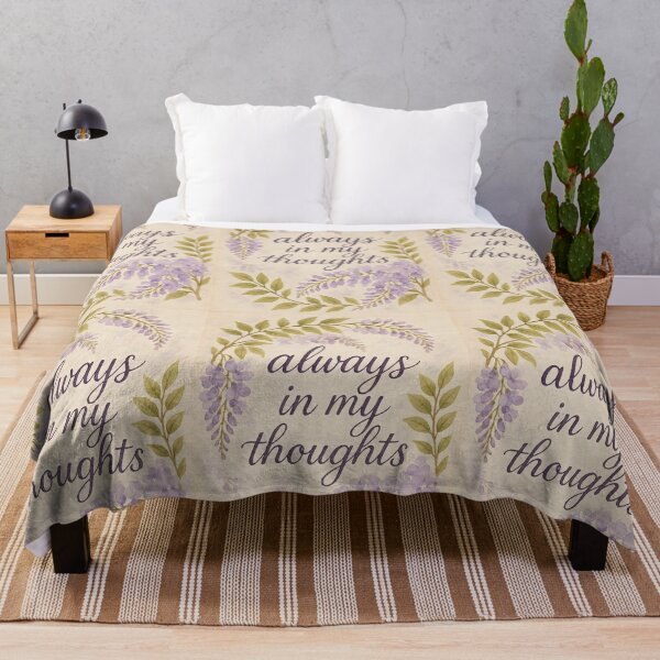 Item preview, Always in My Thoughts – Purple Wisteria Wishes on Aged Paper designed and sold by EmeraldeaArt.