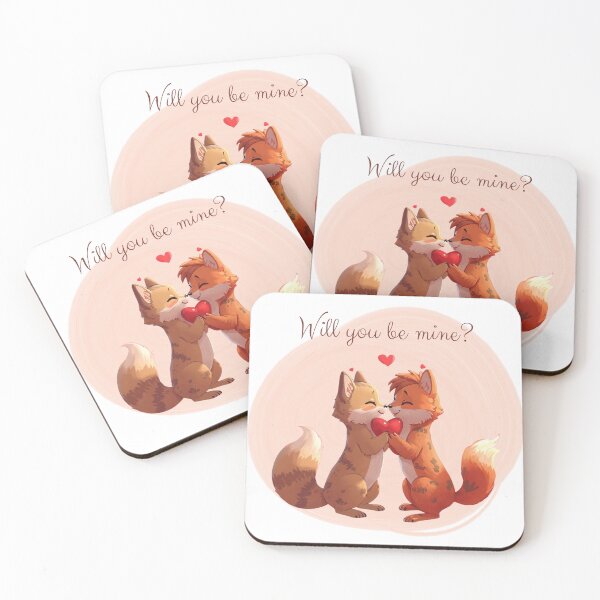 Item preview, Foxes in Love - Will You Be Mine? designed and sold by moonlyfaith.