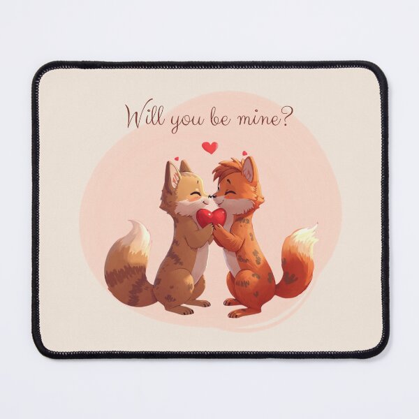 Item preview, Foxes in Love - Will You Be Mine? designed and sold by moonlyfaith.