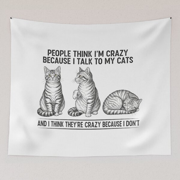 Item preview, Talk to My Cats – Old School designed and sold by Pollock.