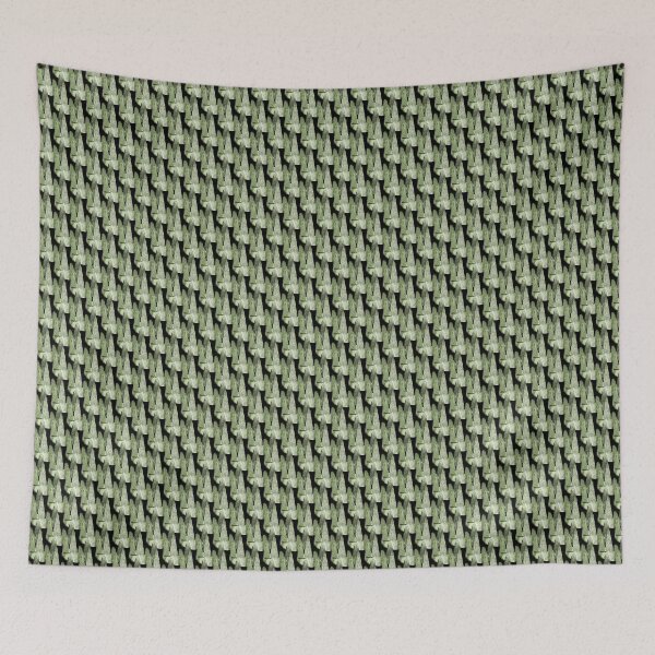Item preview, Abstract Vertical Mountain Landscape Pattern in Green designed and sold by Artistestella.