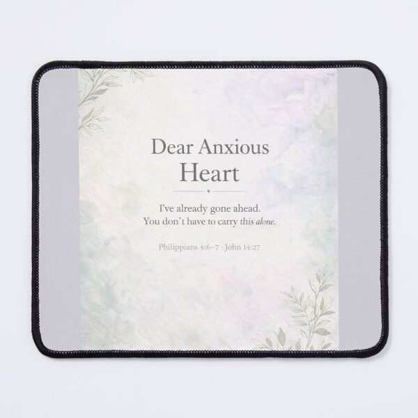 Item preview, Dear Anxious Heart Christian Wall Art – Bible Verse Encouragement for Anxiety and Peace designed and sold by astersgraphics.