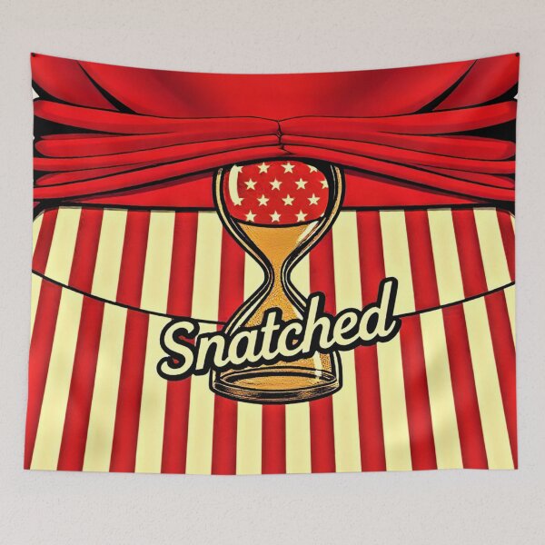 Item preview, Geometric Contour Hourglass Print | Snatched yellow Stripes with Red Ribbon Hour Glass Valentine Art designed and sold by BlackAndBrown.