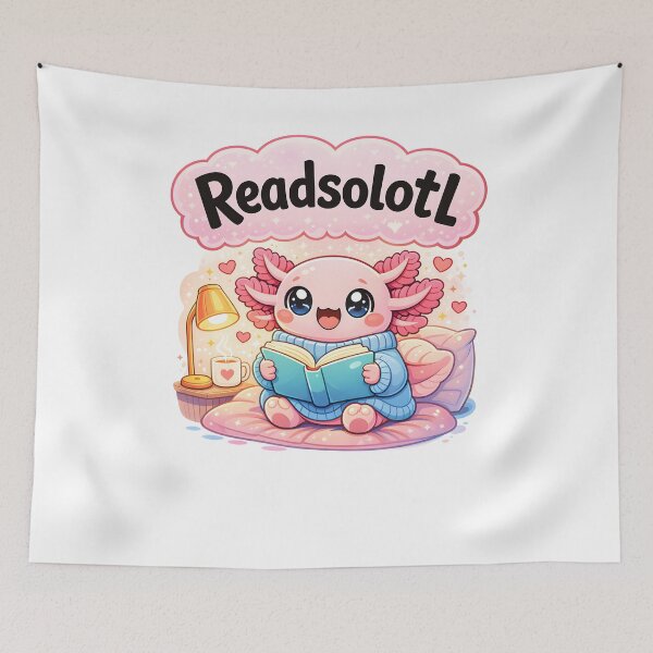 Item preview, Readsolotl Kawaii Axolotl Cozy Night Vibes Reading Bookworm Life designed and sold by MuniraWearify.