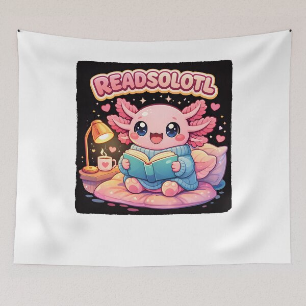 Item preview, Readsolotl Kawaii Axolotl Cozy Night Vibes Reading Bookworm Life designed and sold by MuniraWearify.