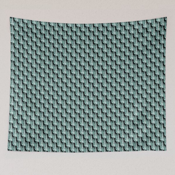 Item preview, Abstract Vertical Mountain Landscape Pattern in Teal designed and sold by Artistestella.