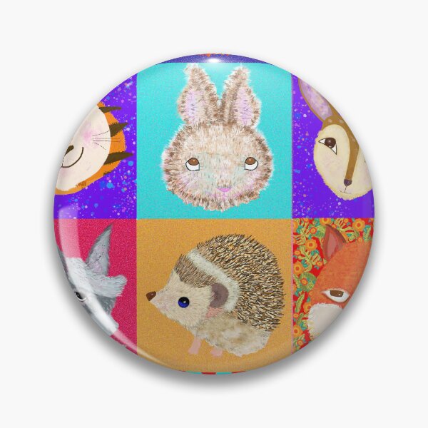 Item preview, Animal Parade: Whimsical Wildlife Faces designed and sold by MidModMagic.