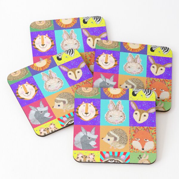 Item preview, Animal Parade: Whimsical Wildlife Faces designed and sold by MidModMagic.