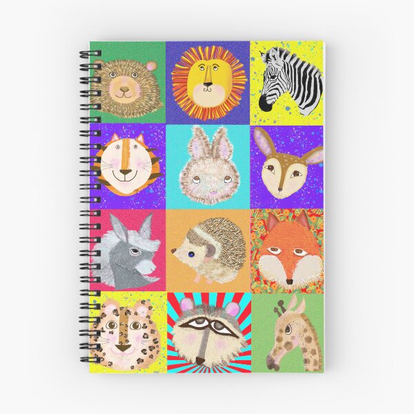 Item preview, Animal Parade: Whimsical Wildlife Faces designed and sold by MidModMagic.