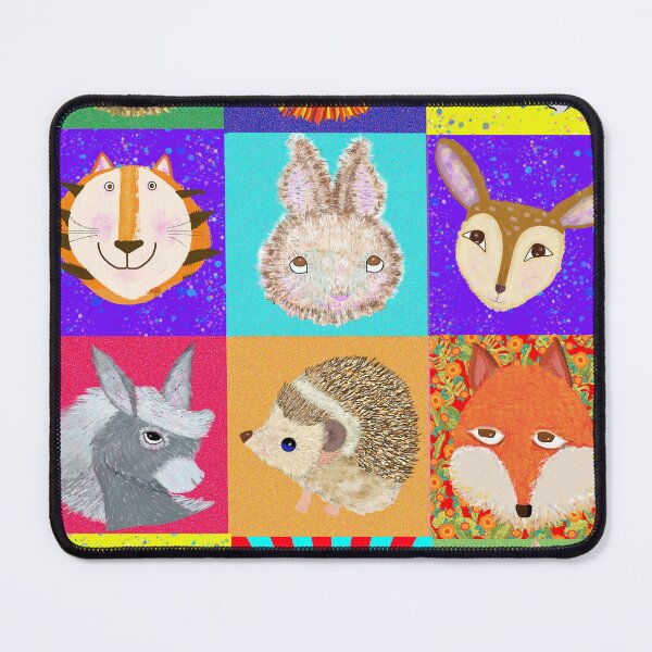 Item preview, Animal Parade: Whimsical Wildlife Faces designed and sold by MidModMagic.