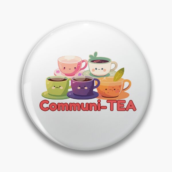 Item preview, Communi-TEA Cute Kawaii Tea Cups Pun designed and sold by AmaliaV92.