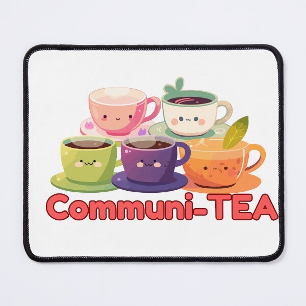 Item preview, Communi-TEA Cute Kawaii Tea Cups Pun designed and sold by AmaliaV92.