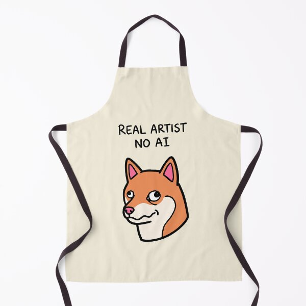 Item preview, Real Artist No AI - Funny Shiba Inu Satire designed and sold by WAMTEES.
