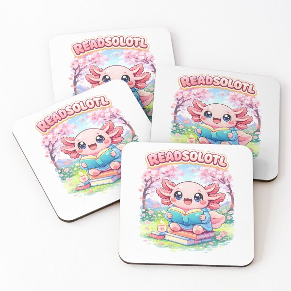 Item preview, READSOLOTL Cute Kawaii Axolotl Spring Reading Bookworm Cozy Nature designed and sold by MuniraWearify.