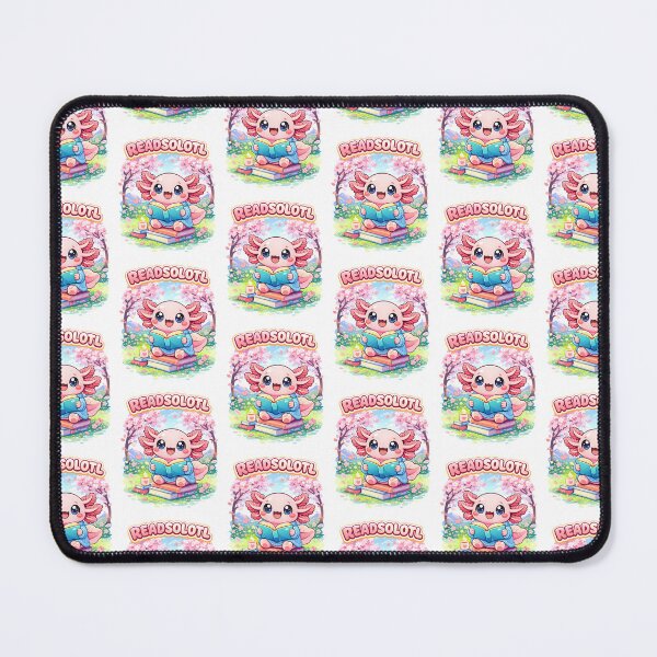 Item preview, READSOLOTL Cute Kawaii Axolotl Spring Reading Bookworm Cozy Nature designed and sold by MuniraWearify.
