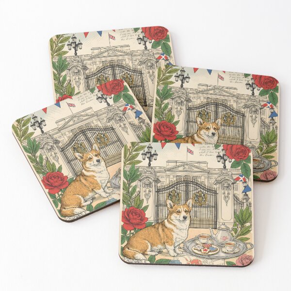 Item preview, Vintage London Royal Corgi Postcard designed and sold by CoffeeinBloom.