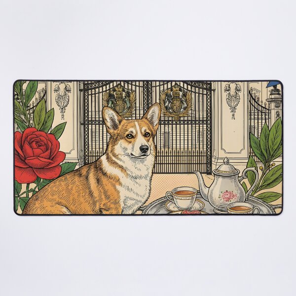 Item preview, Vintage London Royal Corgi Postcard designed and sold by CoffeeinBloom.
