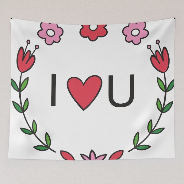 Item preview, Floral I Love You Heart Design designed and sold by Bianormal.