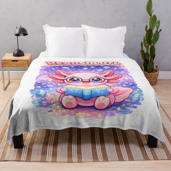 Item preview, Kawaii Axolotl Readsolotl Magical Fantasy Reading Bookworm designed and sold by MuniraWearify.