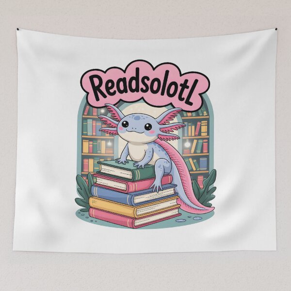 Item preview, Readsolotl Kawaii Axolotl Book Lover Funny Reading Women Girls Kids designed and sold by MuniraWearify.