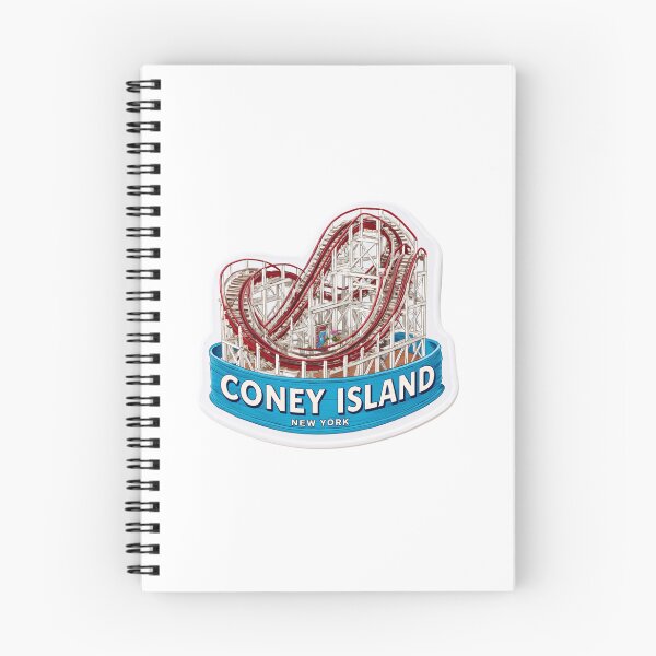 Item preview,  Coney Island Cyclone Roller Coaster Vintage Travel Sticker - Brooklyn Amusement Park Classic    Red Wooden Coaster Design designed and sold by Blurbean.